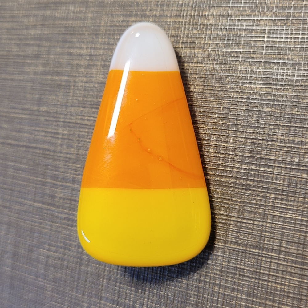 CANDY CORN GLASS PIN